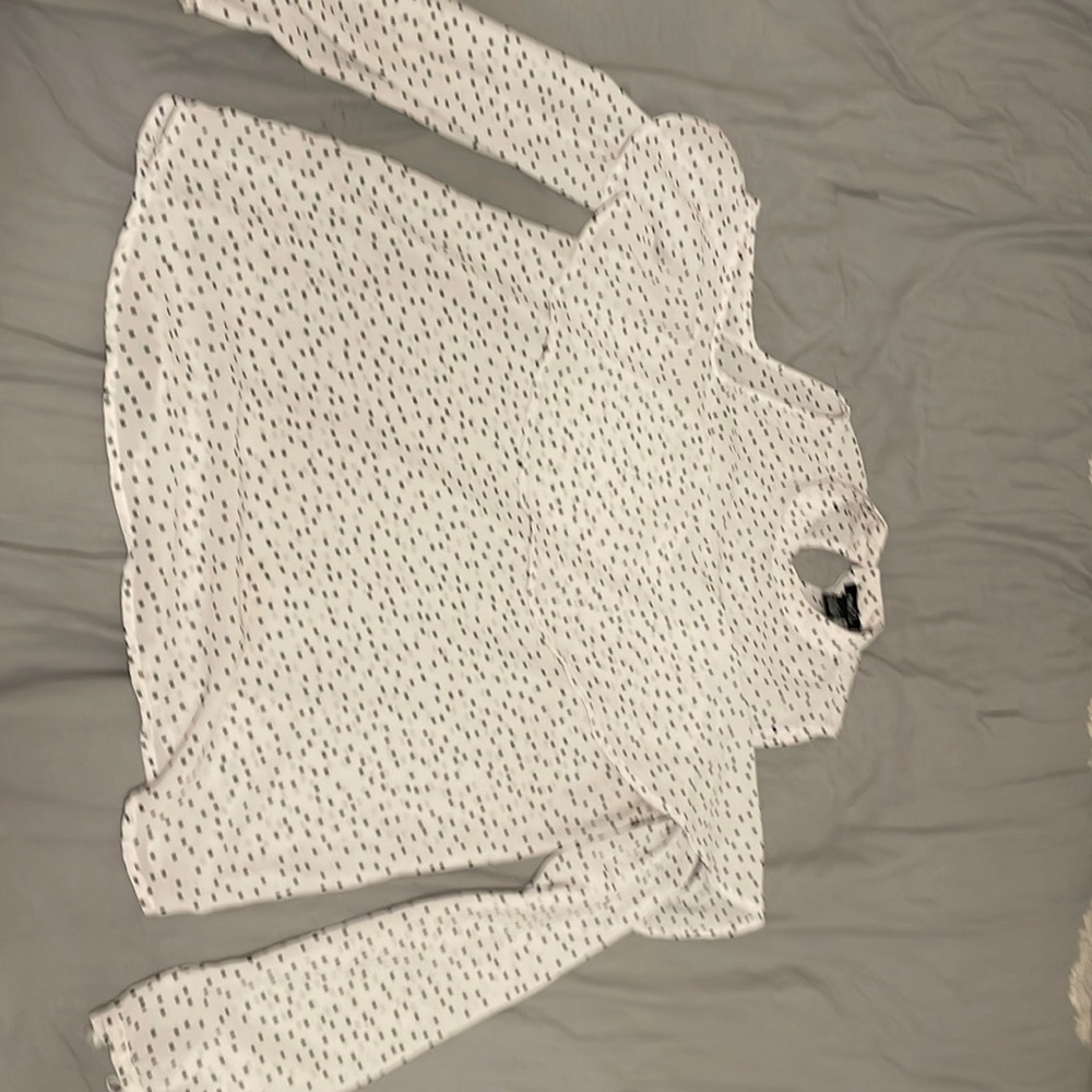 White polkadot blouse